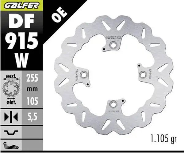 Triumph BONNEVILLE BOBBER 1200 [2025-2026] - BRAKE DISC FIXED WAVE – picture 2