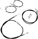 Harley Davidson Flst [LA CHOPPERS] – Standard Schwarz Vinyl Lenkerzug/Bremsleitung Kit