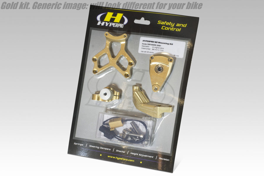 Kawasaki ZZR 1400 [HYPERPRO] - Steering Damper Mounting Kit, Gold (MK-KA14-T001)