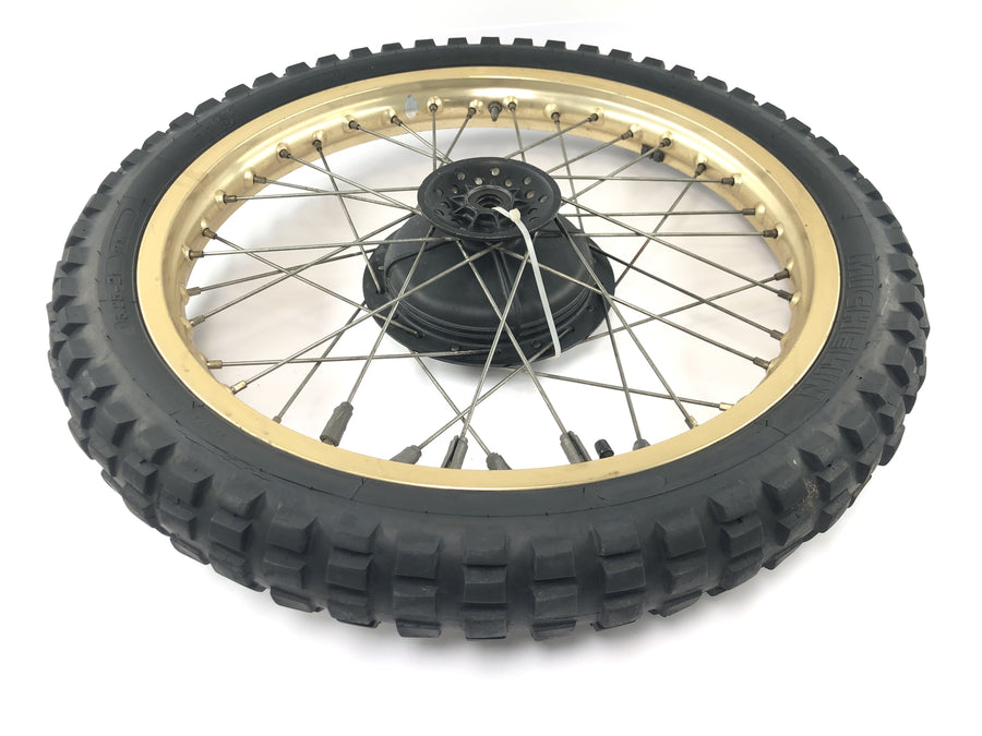 Yamaha XT 500 1U6 [1981] - Front wheel rim gold spoke wheel 1.85 x 21" with drum brake
