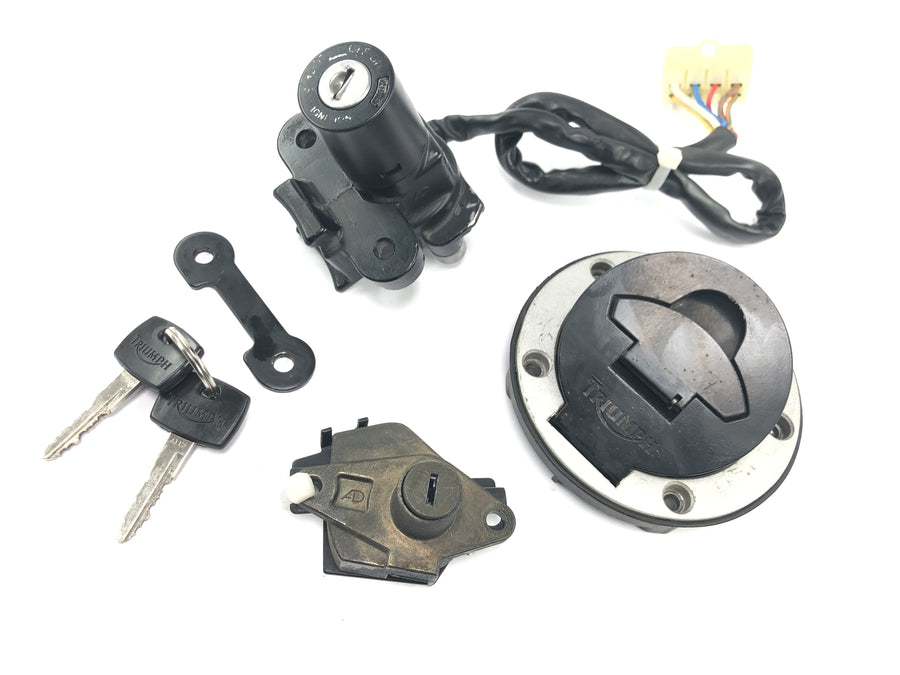 Triumph Daytona 900 T300D [1996] - Lock set ignition lock tank cap seat lock