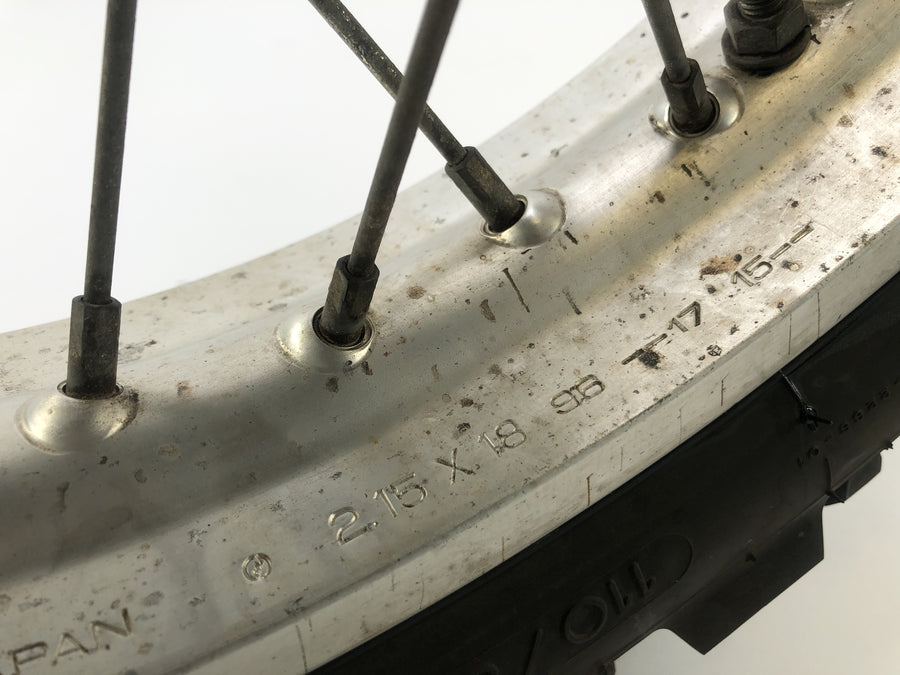 Yamaha XT 350 3YT / 55V [1990] - rear wheel wheel rim with chain wheel at the back