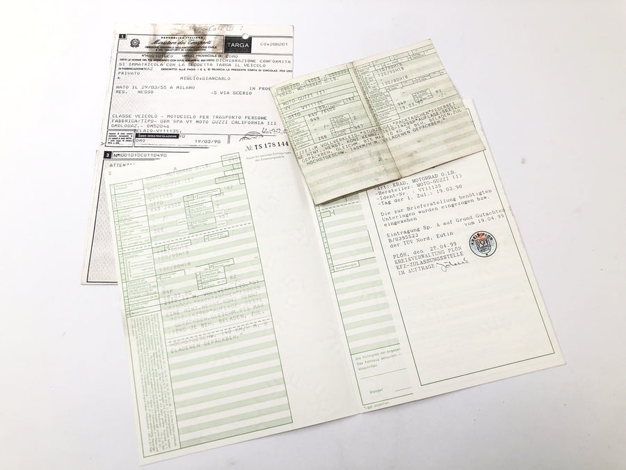 Moto Guzzi California III VY Integrale [1990] - Frame with papers