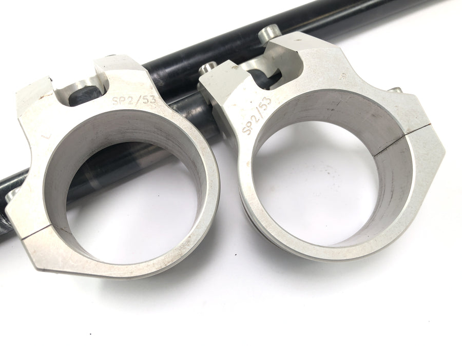 Aprilia SL 1000 Falco Pa [2000] - handlebar fum on the left and right clip -on poles aluminum silver