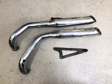 Kawasaki VN 800 VN800A [1996] - Exhaust system exhaust muffler manifold exhaust pipes complete with holder - 0