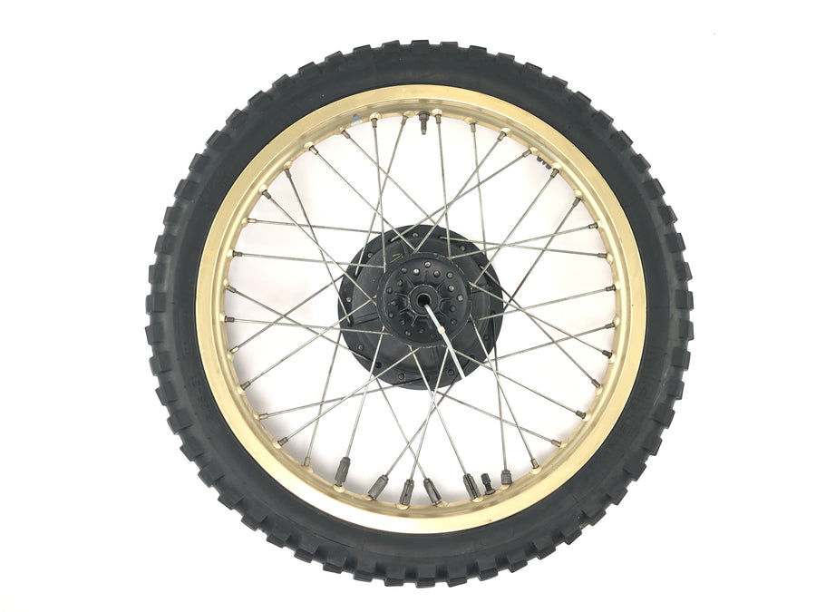Yamaha XT 500 1U6 [1981] - Front wheel rim gold spoke wheel 1.85 x 21" with drum brake