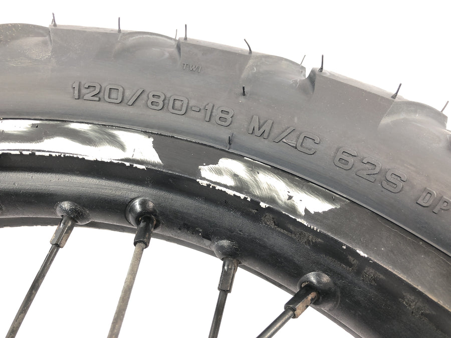 Beta RR 125 [2018] - Rear wheel rim with brake disc and chain wheel 18 inches