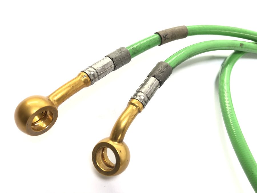 Kawasaki Z 1000 ZRT00A [2006] - Brake lines steel braided green front and rear with ABE