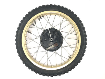 Yamaha XT 500 1U6 [1981] - Front wheel rim gold spoke wheel 1.85 x 21" with drum brake - 0