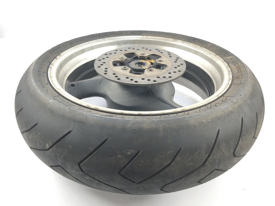 Suzuki GSX R 1100 GV73B [1990] - rear wheel wheel rim at the back with brake disc and chain wheel