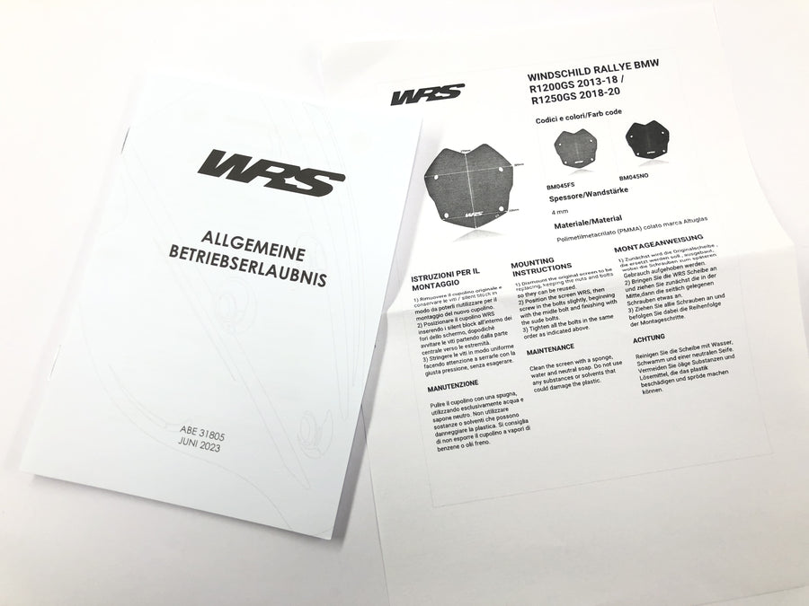 BMW R 1200/1250 GS [various years] - WRS windshield matt black as good as new