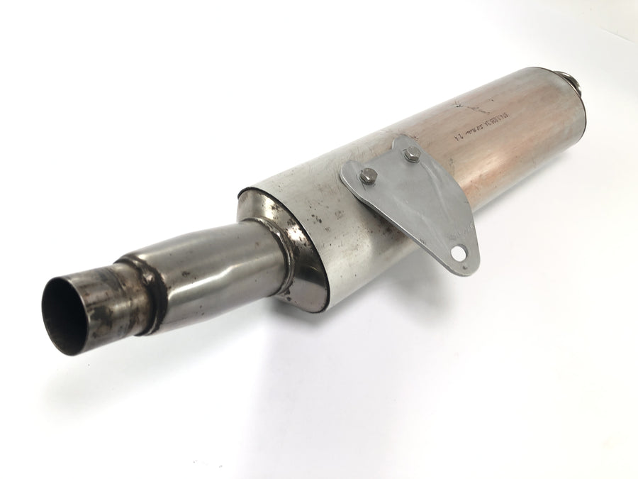 Ducati Monster M600 [1995] - exhaust end silencer silencer on the left with signs of wear