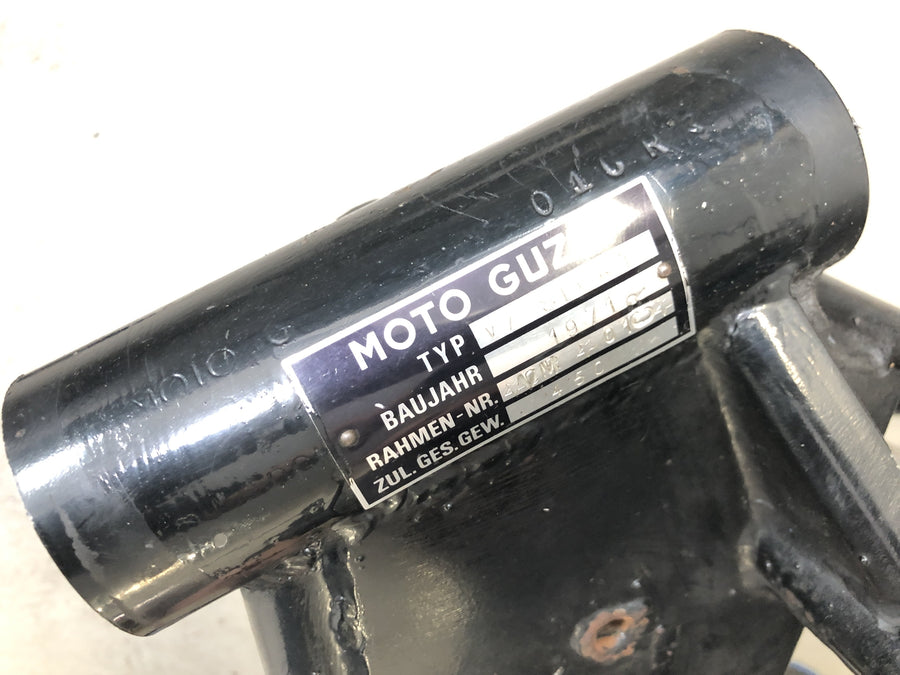 Moto Guzzi V7 Special [1971] - frame with registration document main frame chassis chassis base frame