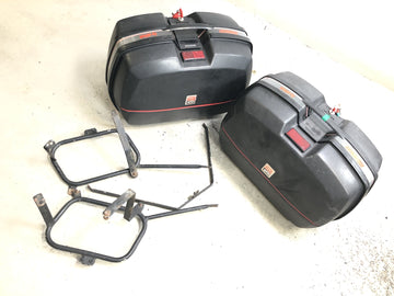 Honda XRV 750 Africa Twin RD04 [1990] - Suitcase set with holder and key side case GIVI Monokey