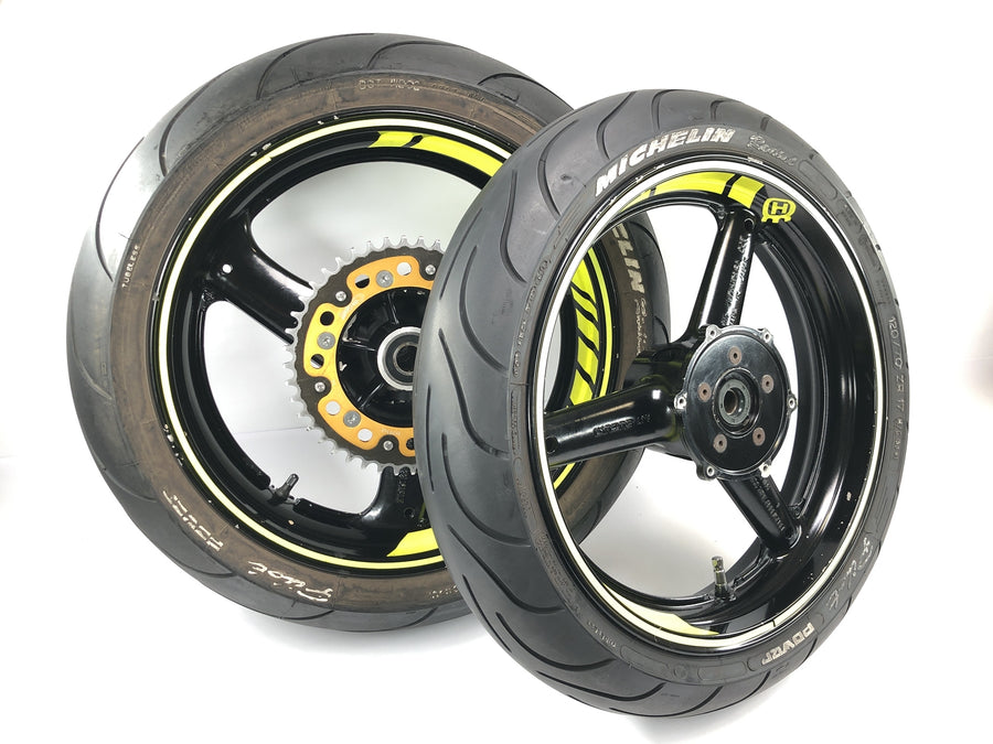 Husqvarna TE 610 H6 8AE [Suzuki RGV 250] - Wheel rim tire set front wheel 3.50 x 17 rear wheel 4.50 x 17 set with mock copy