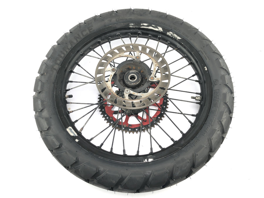 Beta RR 125 [2018] - Rear wheel rim with brake disc and chain wheel 18 inches