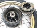 Yamaha XT 500 1U6 [1981] - Rear wheel rim gold spoke wheel 1.85 x 18" with drum brake-6
