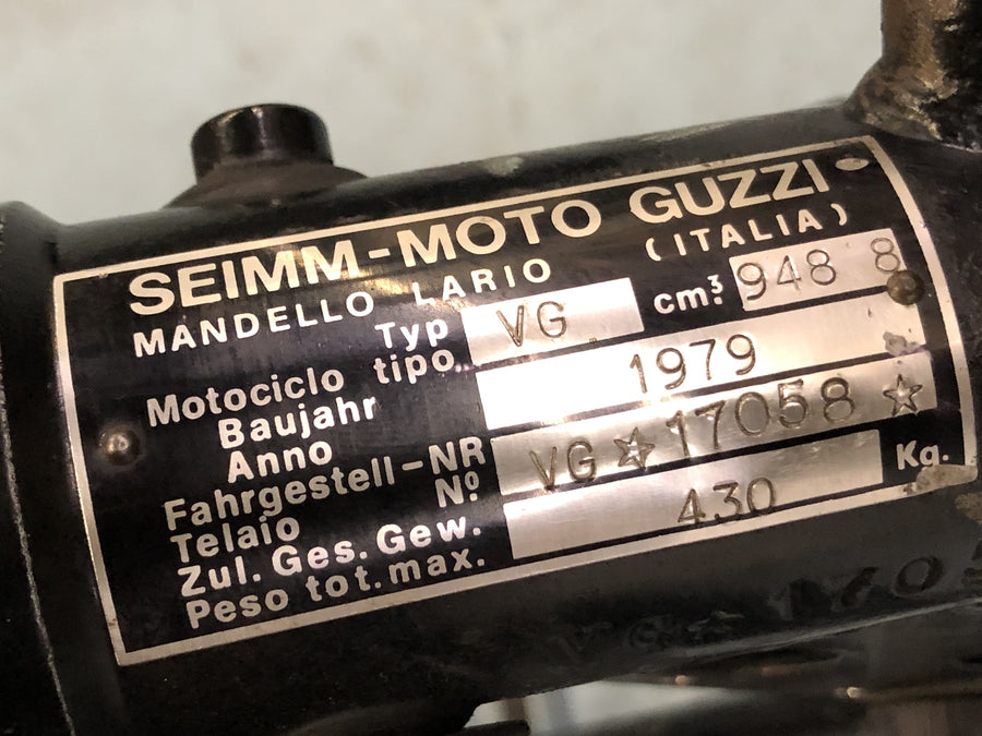 Moto Guzzi V 1000 VG [1980] - Frame with papers