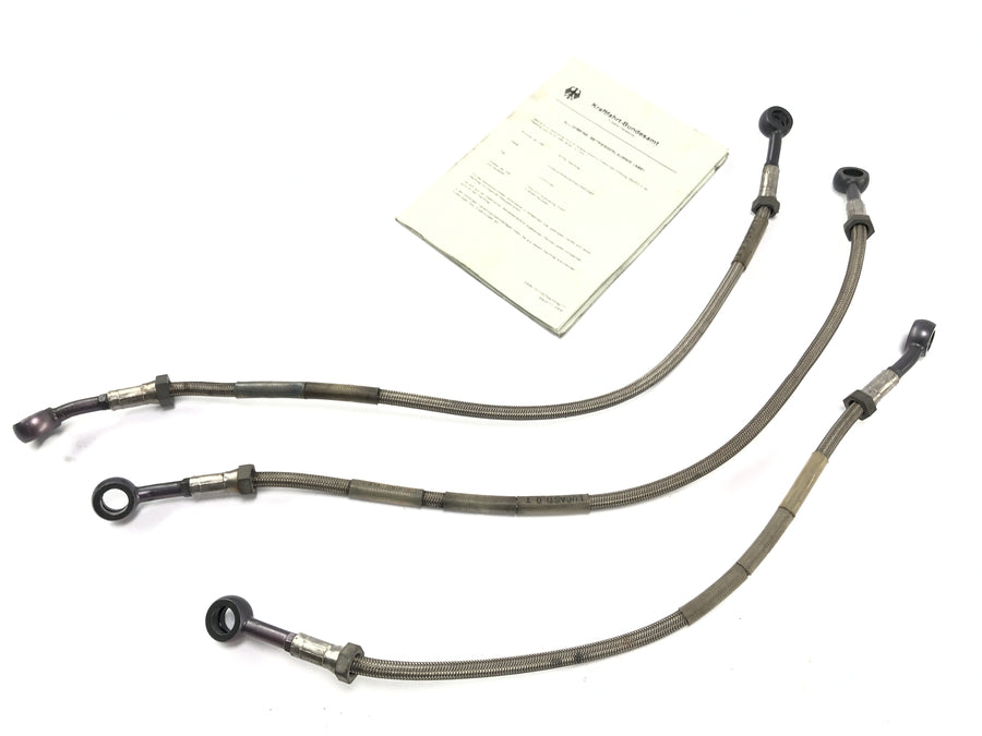 Kawasaki ZR7 ZR750F [1999] - brake line brake hose set steel flex stainless steel at the front with ABE