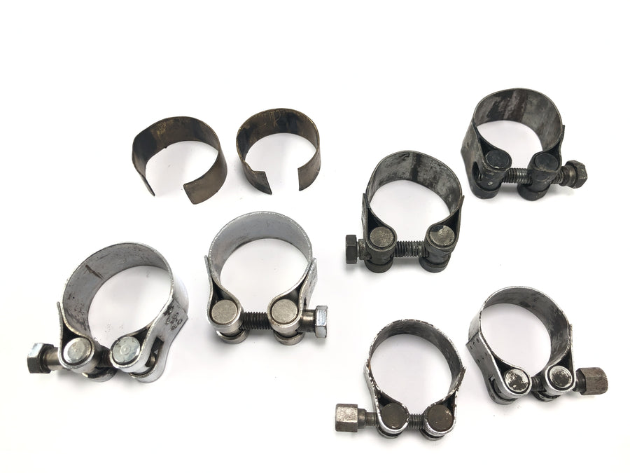 Moto Guzzi V7 Special [1971] - hose clamps mixed lot of exhaust pipe clamps