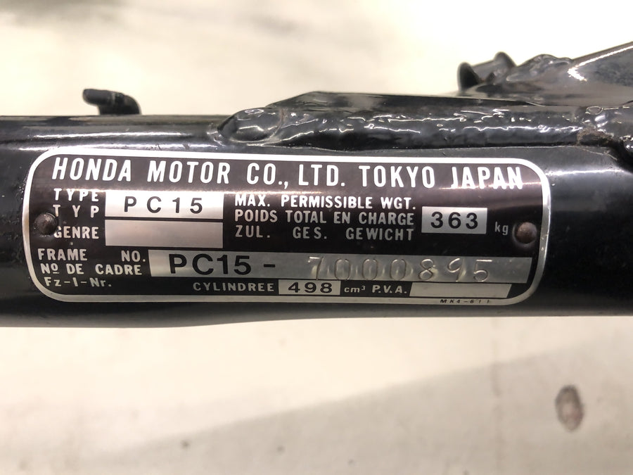 Honda XBR 500 PC15 [1989] - frame with papers