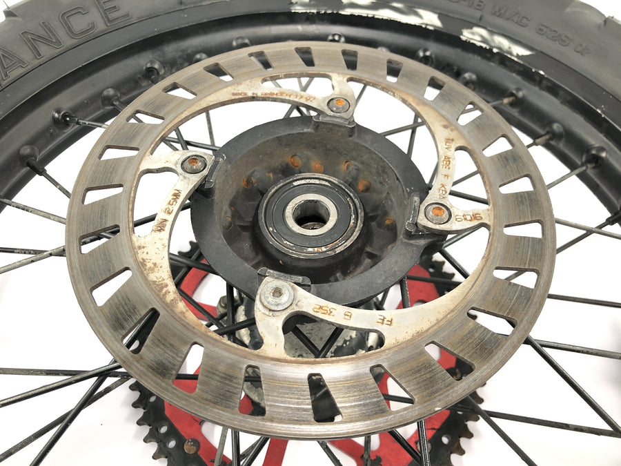 Beta RR 125 [2018] - Rear wheel rim with brake disc and chain wheel 18 inches
