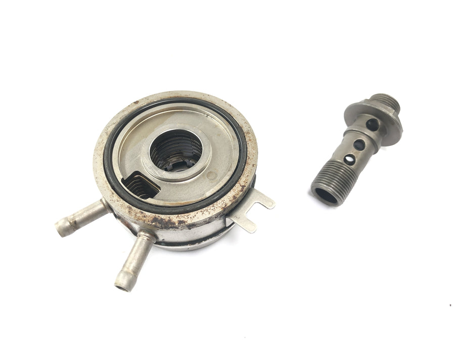Honda ST 1100 SC26 Pan European [1990] - Oil cooler oil filter housing oil filter adapter