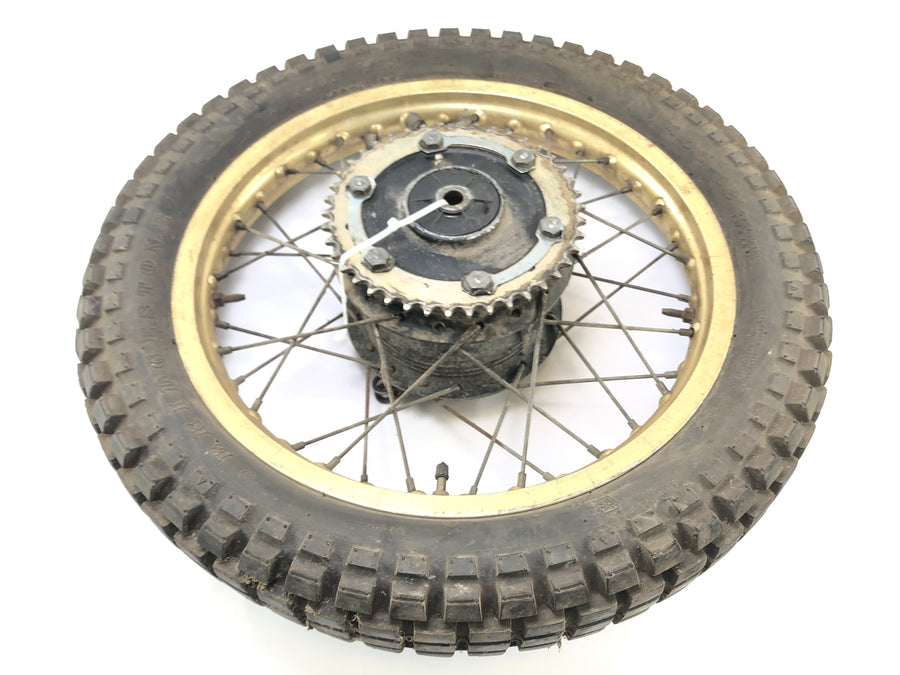 Yamaha XT 500 1U6 [1981] - Wheel set front wheel rear wheel gold