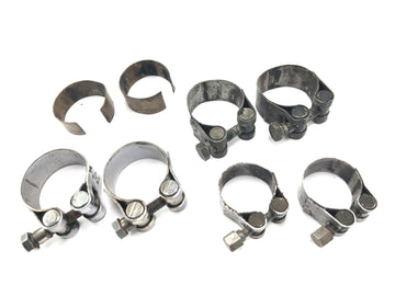 Moto Guzzi V7 Special [1971] - hose clamps mixed lot of exhaust pipe clamps
