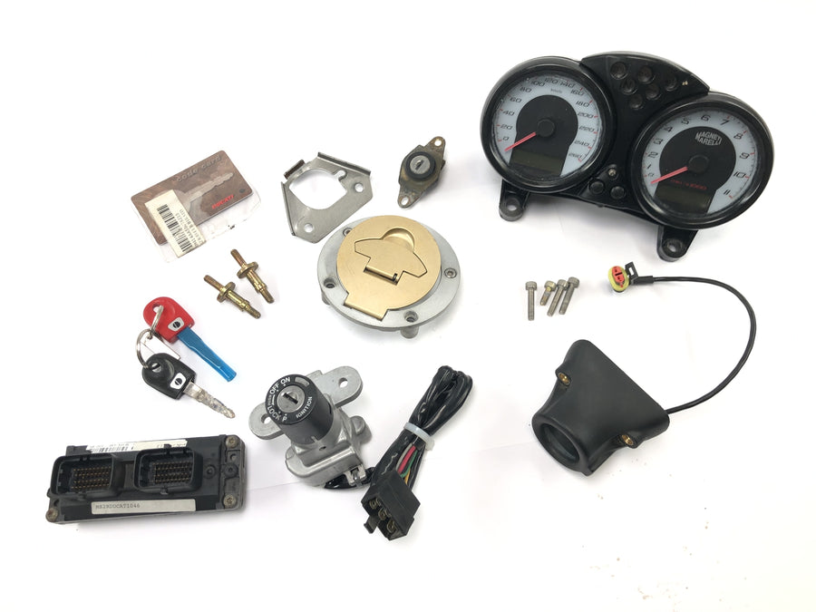 Ducati Monster SR2 800 M4 [2006] - Schlosssatz mit Wegfahrsperre Zünschloss Tachometer Cockpit