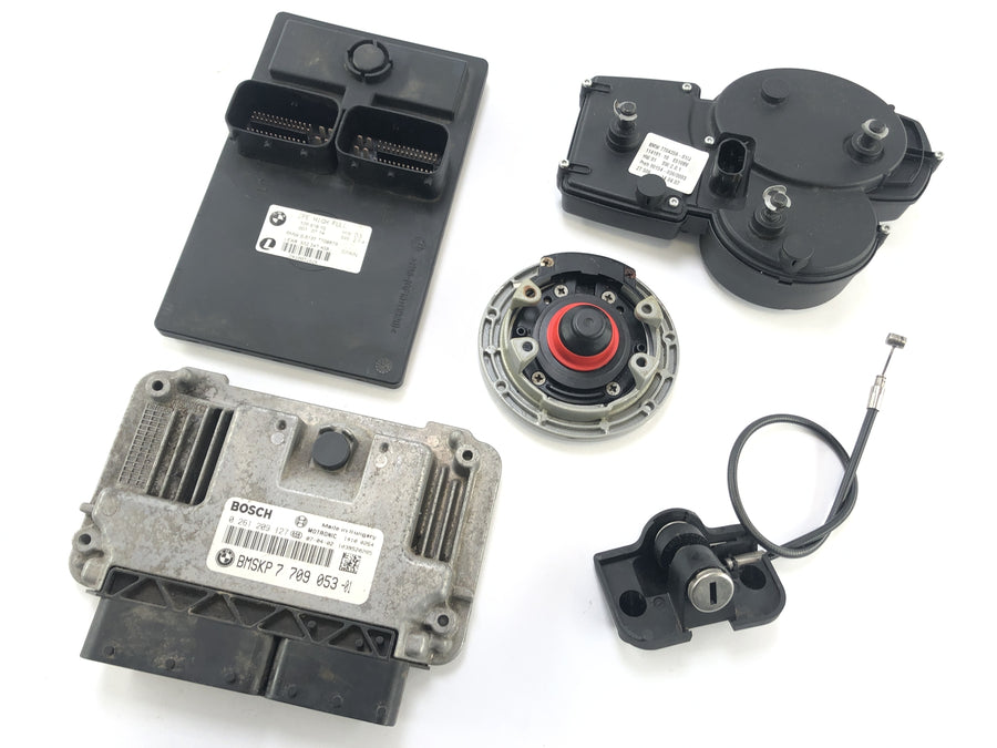 BMW R 1200 R [2007] - Case set with lock set speedometer CDI fork bridge above ABE for handlebar riser