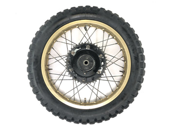 Yamaha XT 500 1U6 [1981] - Rear wheel rim gold spoke wheel 1.85 x 18" with drum brake - 0