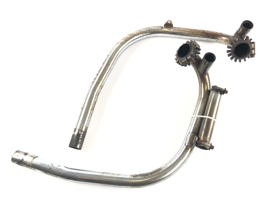 Triumph Bonneville T140V [1976] - manifold exhaust manifold manifolds exhaust on the left and right