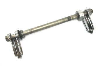 Triumph Bonneville T100 986MF [2012] - Rear wheel axle axle with chain tensioner - 0