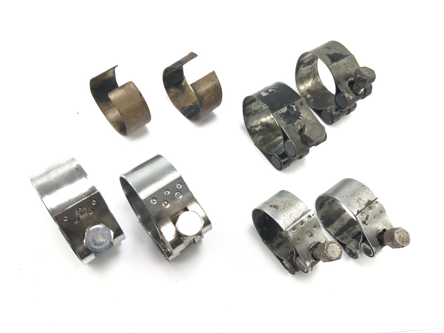 Moto Guzzi V7 Special [1971] - hose clamps mixed lot of exhaust pipe clamps