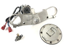 Yamaha YZF 750 R 4HN [1996] - locksmith with fork bridge above ignition lock tank lid and seat lock-1