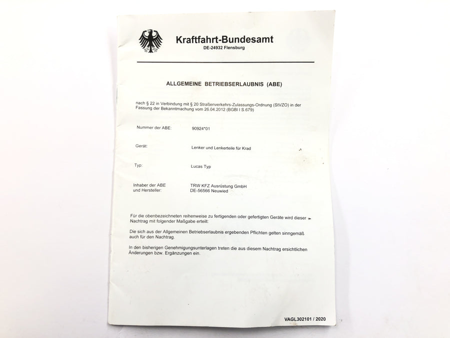 Yamaha XV 1600 Wild Star VP08 [2002] - Lenker Motorradlenker Chrom Lucas Typ 16