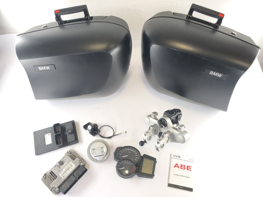 BMW R 1200 R [2007] - Case set with lock set speedometer CDI fork bridge above ABE for handlebar riser