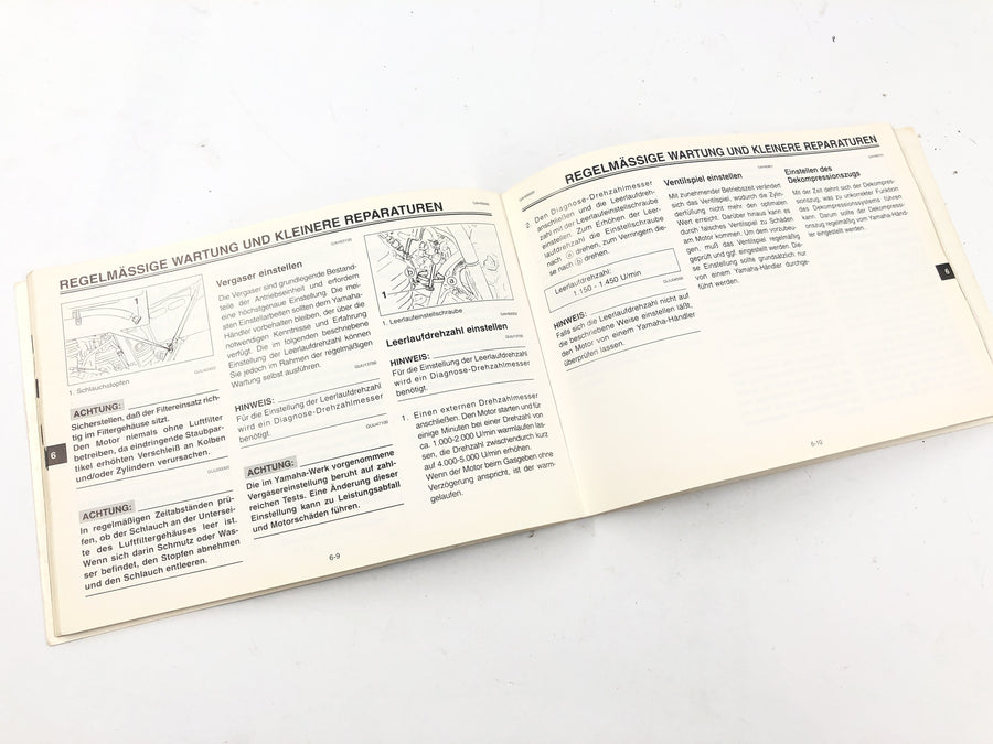 Yamaha TT 600 R DJ01 [1998] - operating instructions