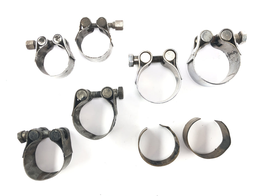 Moto Guzzi V7 Special [1971] - hose clamps mixed lot of exhaust pipe clamps