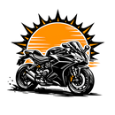 Ducati supersport [Hoodie] - Sunset Split - Back Print