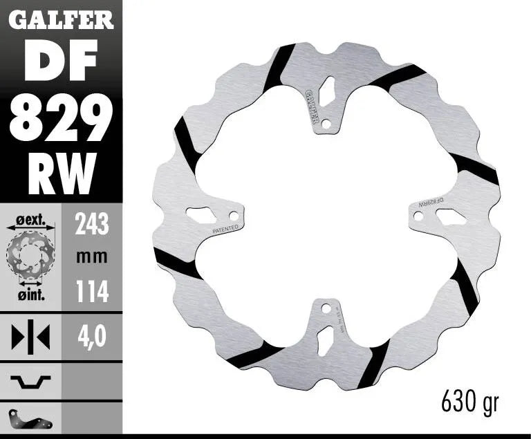 Tm Racing SMR 450 F [2014] - BRAKE DISC FIXED WAVE GROOVED OVERSIZE – picture 2