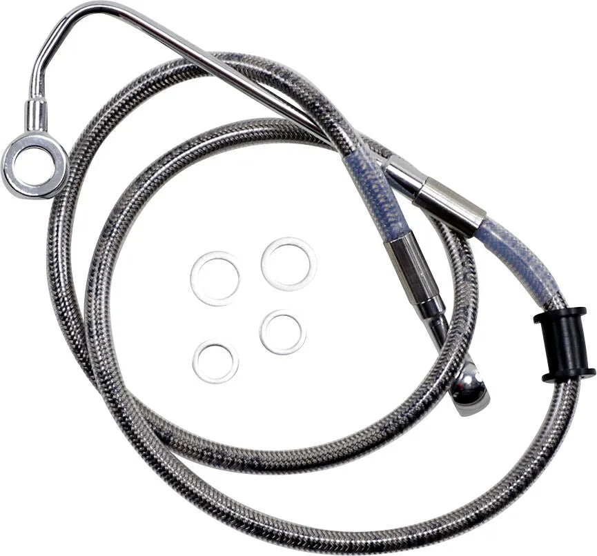 harley davidson flde [DRAG SPECIALTIES] - Extended stainless steel brake line