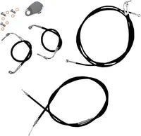 Harley Davidson Fltr [LA CHOPPERS] – Standard Schwarz Vinyl Lenkerzug/Bremsleitung Kit