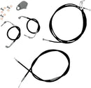 Harley Davidson Fltr [LA CHOPPERS] – Standard Schwarz Vinyl Lenkerzug/Bremsleitung Kit