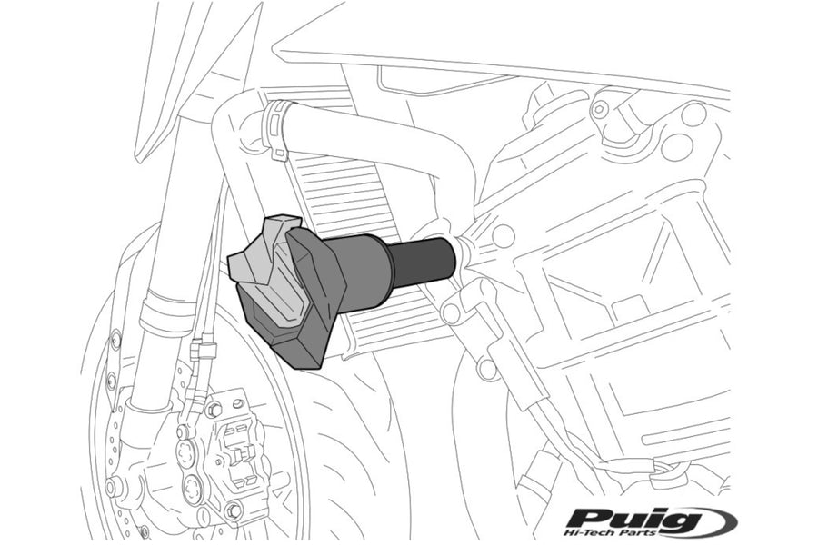 KAWASAKI NINJA 7 HYBRID [2025] – Crash Pads R19 – Black