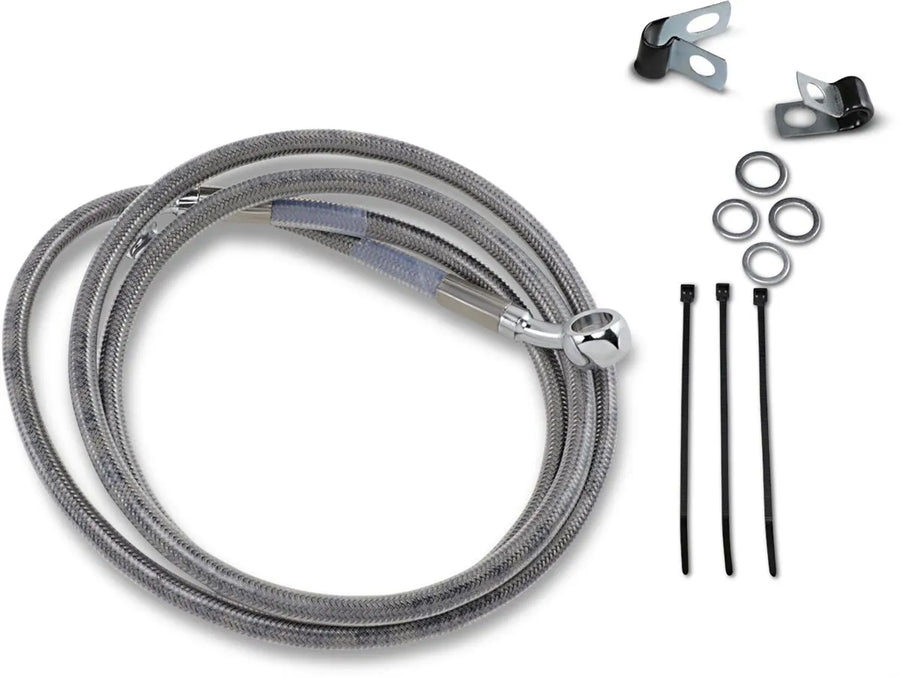 harley davidson fxsts [DRAG SPECIALTIES] - Extended Stainless Steel Brake Line Kit