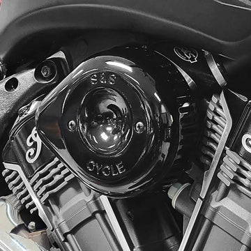 Indian PURSUIT 108 Dark Horse Premium [2024-2026] - Stealth Luftfilter-Kit mit Abdeckung – Oberfläche: Schwarz – Bild 2