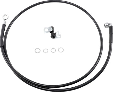 harley davidson fxsts [DRAG SPECIALTIES] - Extended Black Vinyl Brake Line Kit