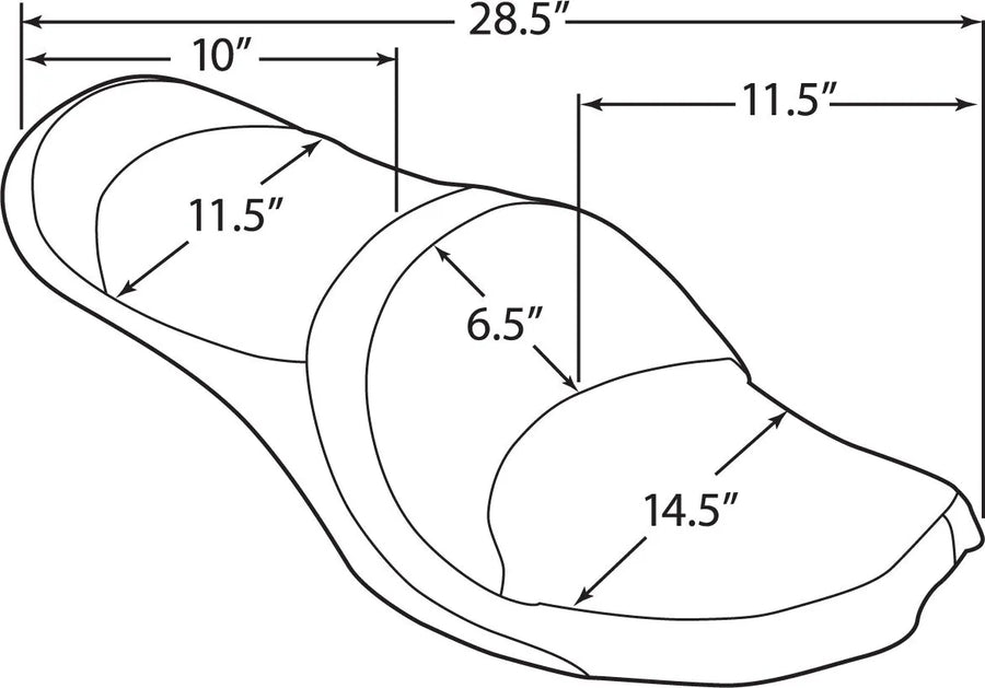 harley davidson touring [DRAG SPECIALTIES] – vinyl double-trough seat